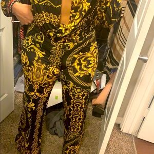 Black and yellow one piece